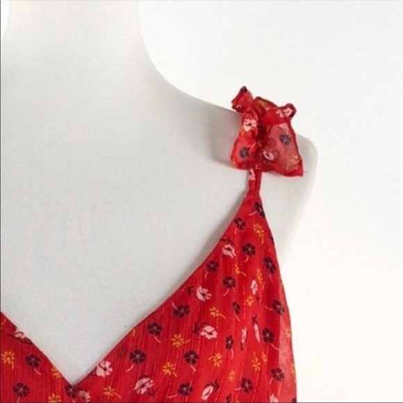 MADEWELL red ruffle maxi dress - Picture 6 of 12